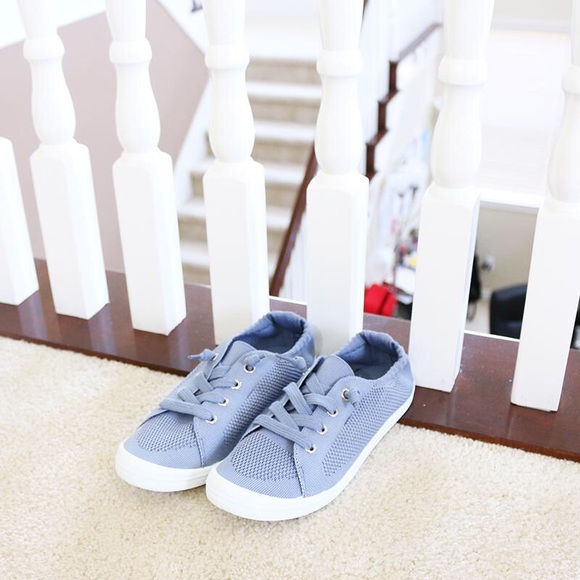 zubin blue mesh knit sneakers - Picture 8 of 8